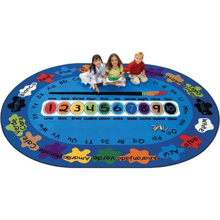 CARPETS FOR KIDS Carpets For Kids 5316 Bilingual Paint by Numero 8.25 ft. x 11.67 ft. Oval Carpet 5316